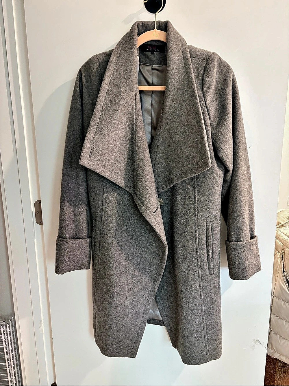 Trina Turk Gray Coat Size 10 Like New
